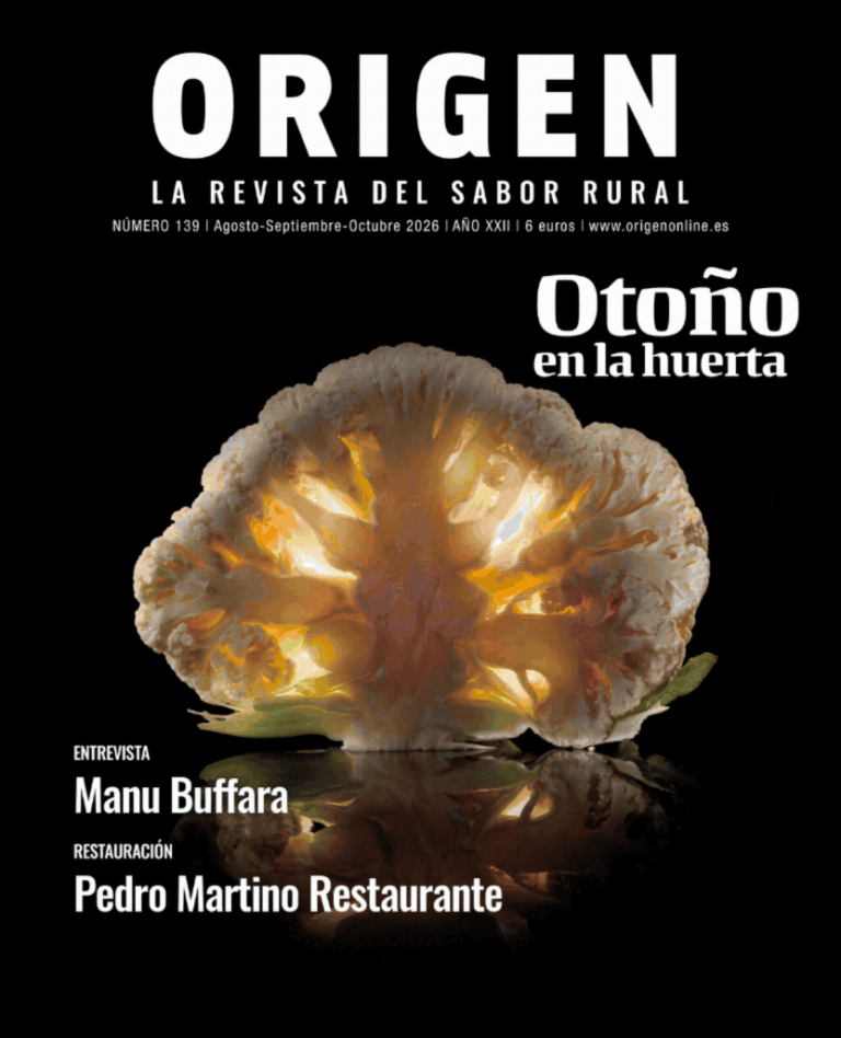 Portada de la revista Origen número 139 con un fondo oscuro