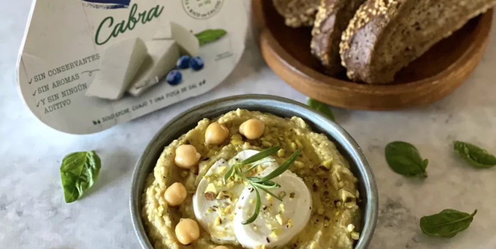 Hummus-de-calabacin-y-Burgo-de-Arias-Cabra