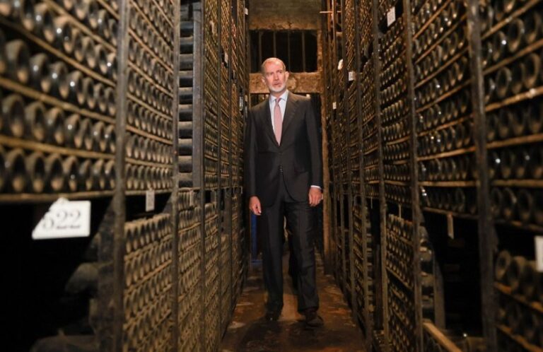 S. M. el Rey Felipe VI en la Botellería de Vinos Antiguos de Marqués de Riscal (FILEminimizer)