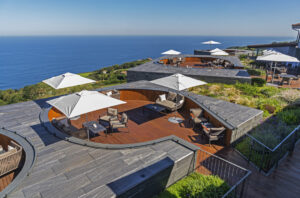 Terrazas del restaurante Akelarre Terrazas del restaurante Akelarre con vistas al mar Mediterráneo