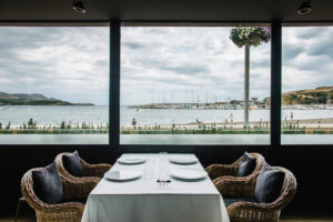 Restaurante Miramar de Paco Pérez Mesa con vistas al mar en el restaurante Miramar de Paco Pérez