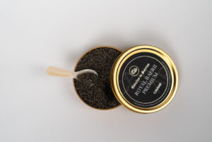 Tarro de caviar premium de Esturión de Sarrión con cuchara