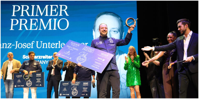 Franz-Josef Unterlechner recibiendo el primer premio en Chef Balfegó 2025