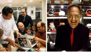 Collage de homenajes en Alicante Gastronómica 2025 con chefs y participantes.