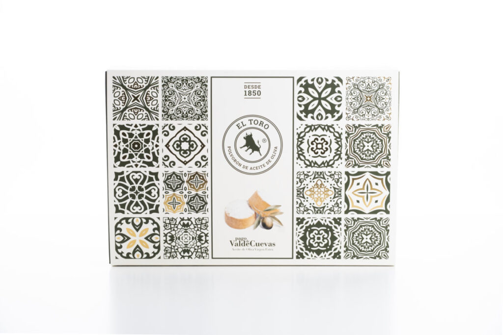 Caja de polvorones de aceite de oliva virgen extra El Toro