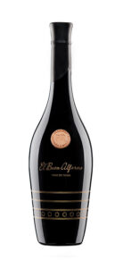 Botella de vino El Buen Alfarero con diseño elegante y distintivo