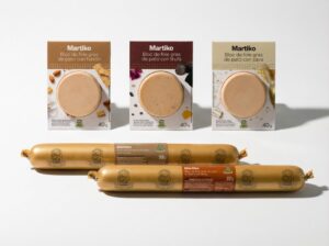 Varias presentaciones de bloc de foie gras de pato de Martiko