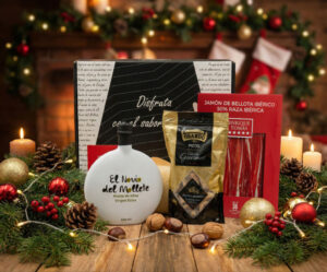 Pack gourmet Sabores del Sur con jamón, pan y aceite de oliva