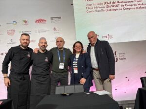 Presentación de la Escuela Internacional de Cocina en Madrid Fusión con chefs y enólogos