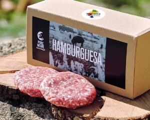 Hamburguesa de porc negre de Mallorca en su envase