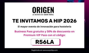 Invitación al evento HIP 2026 con detalles sobre el Business Pass