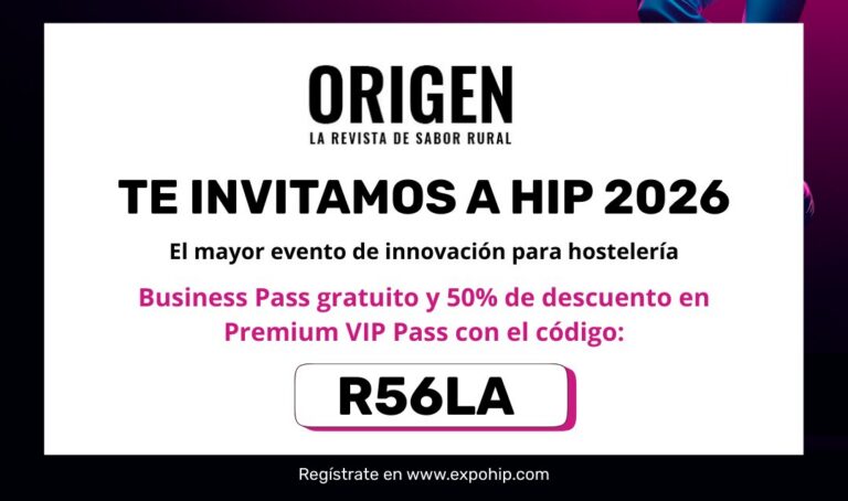 Invitación al evento HIP 2026 con detalles sobre el Business Pass