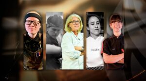 Cinco chefs parrilleras en un evento gastronómico en España