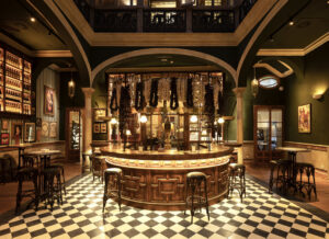 Interior del bar de Casa Inquieta en Sevilla con decoración andaluza