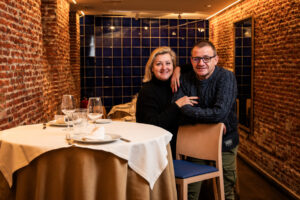 Melania Berdún y Paco García en el Bar Restaurante Ponzano