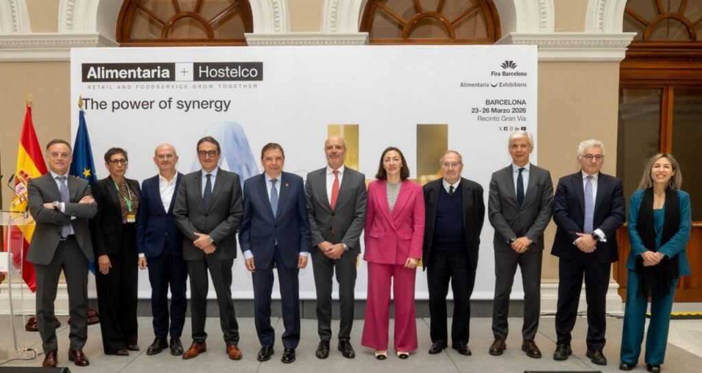 Autoridades en la presentación de Alimentaria y Hostelco 2026 en Madrid