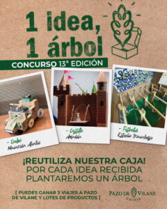 Cartel del concurso 1 idea, 1 árbol de Pazo de Vilane