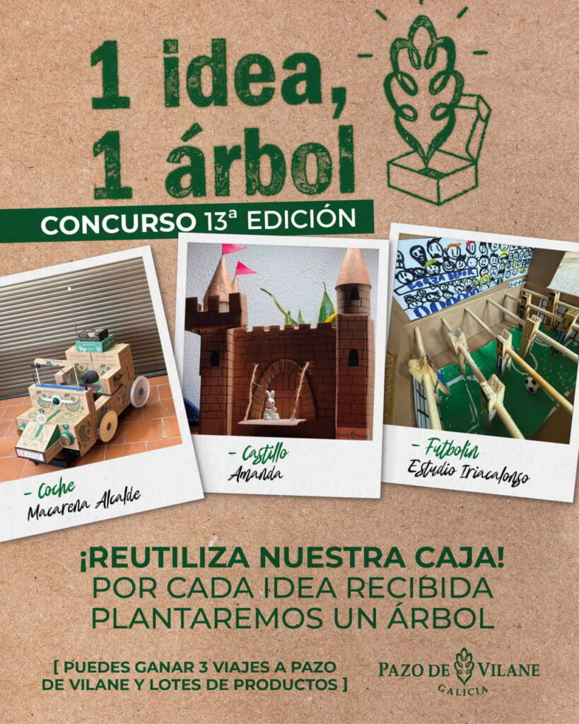 Cartel del concurso 1 idea, 1 árbol de Pazo de Vilane