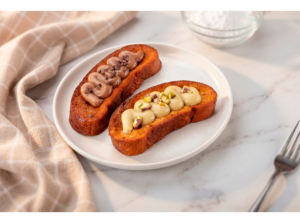 Torrijas artesanales de Turris con crema de chocolate y pistacho