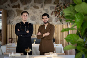 Diego y Adrián, chef y director de sala en restaurante Caleña