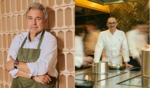 Juanjo López e Íñigo Lavado en la cocina de Calvero