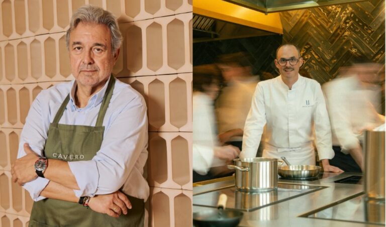 Juanjo López e Íñigo Lavado en la cocina de Calvero