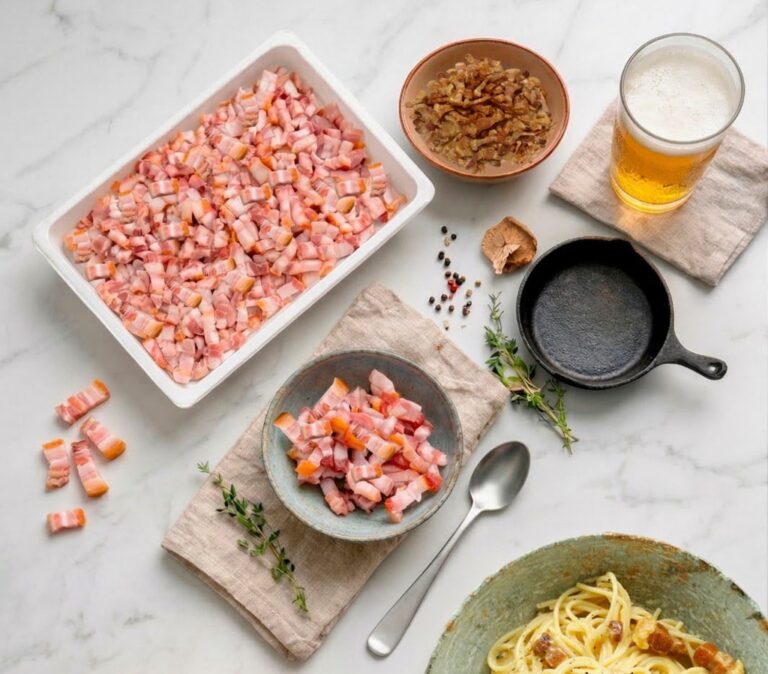 Toppings de Torrezno de Soria en un plato con ingredientes variados
