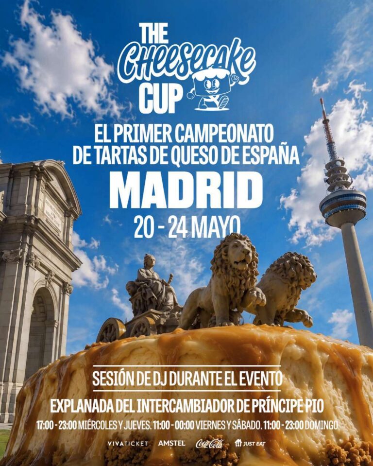 Cartel del primer campeonato de tartas de queso en Madrid