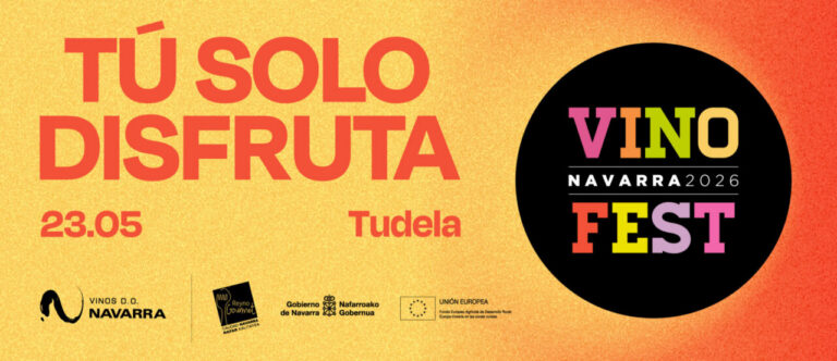 Cartel promocional del evento Vinofest Navarra 2026 en Tudela