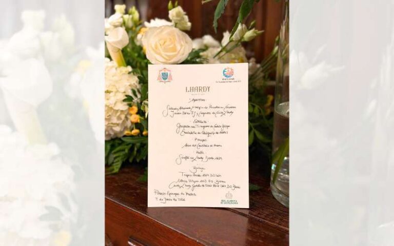 Menú de la cena ofrecida al Papa León XIV en Madrid