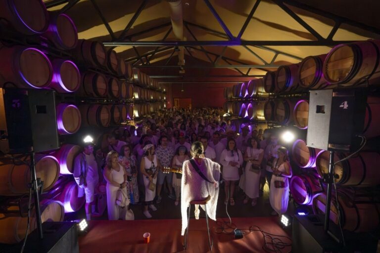 Concierto en la bodega de Finca Villacreces durante el Día Pruno.