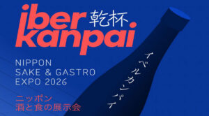 Cartel del evento Iberkanpai 2026 sobre sake y gastronomía japonesa