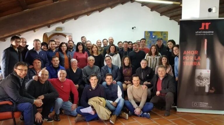 Grupo de enólogos en la jornada de la DO Utiel-Requena