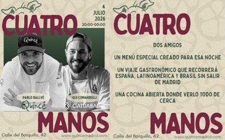 Cena a cuatro manos entre Quincé y Catuabar en Madrid