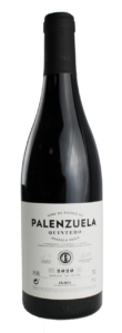 Botella de vino Palenzuela Quintero 2020 con etiqueta clara