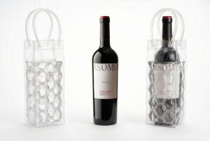 Botella de vino Asomo en bolsa térmica para mantener temperatura adecuada