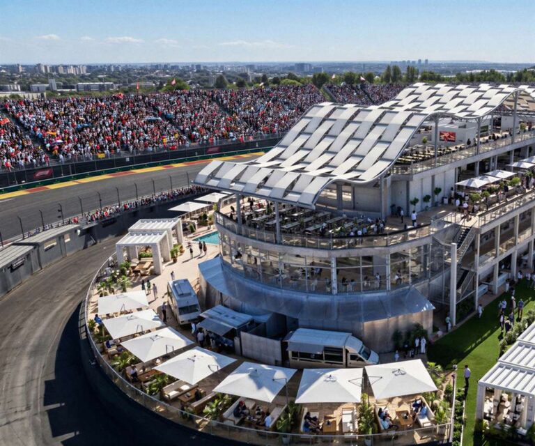 Vista panorámica de La Azotea durante el Gran Premio de Fórmula 1.