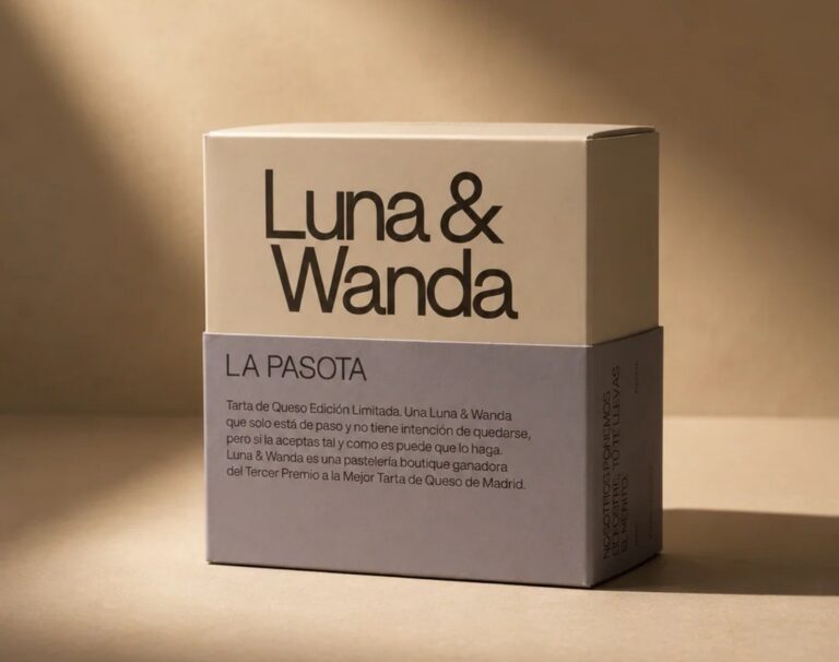 Caja de la tarta de queso con membrillo de Luna y Wanda
