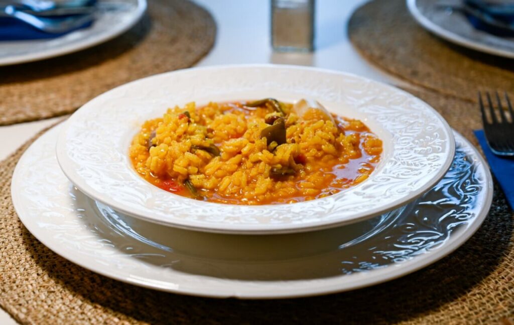 Plato de arroz meloso de rabo de toro en Casa Valentina