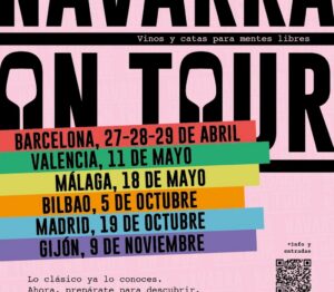 Cartel del evento Navarra On Tour con fechas y ciudades